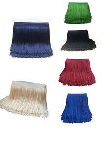 2 Yards Tassel Lace Trim, Sewing Accessories, Decorative Edging, Tassel, Latin Dance Costume Tassel, DIY Clothing Supplies, Crafts, Home & Garden - Multicolor - View 2