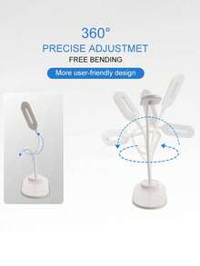 15W Multi-Function Wireless Charging Desk Lamp With Data Cable - White - View 8