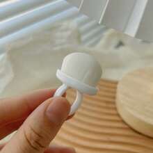 Ring Style Nail Art Pre-Treatment Back Edge Dust Brush Finger Ring Type Fine Soft Bristle Brush Nail Dust Sweeper Nail Art Tool 1 Piece - Cọ quét bụi màu hồng XY số 017 - Xem 6