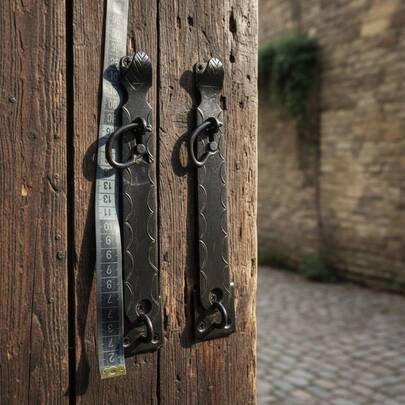 TendenciaAldaba Rustica Para Puerta De Madera Antigua D-43 (24 Cm) NegroCalidad premium