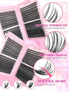 600Pcs Lash Extension Kit, Individual Lashes Clusters Kit D Curl Eyelash Extension Kit, 9-16mm Mixed Length Lashes, High-Quality Cluster Lashes With Bond And Seal, Tweezer & Brush, Lightweight, Waterproof, Beginner-Friendly, Ideal For Salon Use, Daily Wear, Glam & Travel Looks - Multicolor - View 4