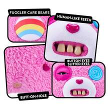 Spin Master FugglerXCare Bears 趣味丑陋怪兽，9 英寸玩具，欢呼熊/团结熊/生气熊/分享熊，拥有类似人类的牙齿，适合儿童、青少年和成人的收藏玩偶 - 歡呼熊 - 查看 3