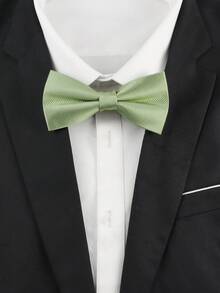 ZONFAZ 1 buah Dasi Kupu-kupu Herringbone Klasik Warna Polos untuk Pria, Serbaguna untuk Pernikahan, Perayaan, Pesta, Tahun Baru, dan Pencocokan Jas - Olive Green - View 2
