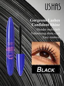 USHAS黑色睫毛膏，持久防水，妆效持久，360°螺旋刷头，丰盈纤长卷翘睫毛，打造自然浓密眼妆，适合所有肤质 - #02 - 查看 8