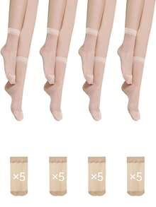 Women's Solid Color Mid-Calf Socks, Lightweight & Skin-Friendly, Versatile & Fashionable, Comfortable Mid-Length Socks, Autumn/Winter - Multicolor - View 15