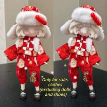 一套17厘米BJD娃娃衣服，精致可爱时尚的BJD娃娃服装套装，新年/圣诞节/生日礼物（仅含衣服，不含娃娃和鞋子） - 彩色 - 查看 12