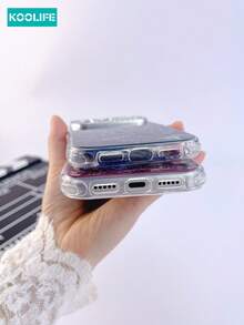 Koolife 1 件装渐变亮片仿石纹理手机壳，大窗口全镶钻 TPU 材质，凸起镜头保护，时尚 INS 风格，兼容 17/17 Pro/17 Pro Max - 黑色 - 查看 4