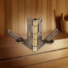 Bisagras de Resorte para Joyera, 20 Piezas, Soporte en ngulo 90, Color Dorado y Bronce, Hierro, 3 x 3.3 cm, con Tornillos, para Cajas de Reloj y Joyeros - bronce - Ver 6