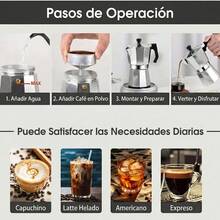 SERAPHINEX Kmt Style Cafetera Moka de Aluminio, Cafetera Espresso Italiana para Estufa, Clásica y Doméstica, Plateada - Plateado - Ver 6