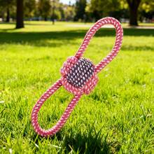 Best-Selling Braided Rope Dog Toys - Teeth Grinding, Durable Chewing & Teeth Cleaning (Fuchsia 7-Piece Set) - Multicolor - View 9