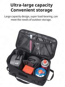 1pc Tactical Camping Storage Bag, Camping Cookware Storage Box, Tactical Practical Handbag, Large Camping Cookware Storage Box, Grill And Picnic Rack With Tissue Holder And Grill Storage Rack, Suitable For Utensils, Plates, Seasonings, Foldable And Portable Grill Rack, Outdoor, Camping, Travel, Car, RV Essential, 11L Tactical Practical Handbag, Camping Cookware Organizer, Luggage Organizer With Shoulder Strap, Camping Equipment, Camping Essentials - Multicolor - View 8