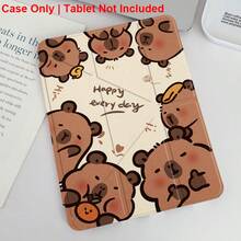 Minimalist Y-Shaped Foldable Spray-Painted Transparent Acrylic Crystal Flat Protective Case, Compatible With Pad Mini6/7/9.7/10.2/10.5/10.9/12.9/13/Pro 11, 10th Generation, Protective Case Supports Multi-Angle Adjustment, Six Bracket Placement Modes, Built-In Pen Slot, Transparent Back Cover, Anti-Drop Protection, Auto Wake/Sleep - Multicolor - View 3