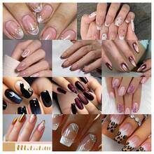 Enhance Your Appearance With 30PCS Short Nail Square White French Covered Full Nails Suitable For Women And Girls,Press On Nails,Medium Length Square Fake Nails(Random Delivery) - 隨機的 - 查看 3