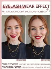 9 Pairs Cartoon Wet Look Eyelashes, Elongated Ends Cat Eye Anime Lashes, Natural Makeup Effect, Faux Mink Thin Lashes, 3D Short Soft False Eyelashes, Transparent Band Eyelash Extension Makeup