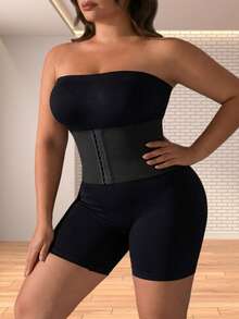 Zimi Collection 1XL-4XL Plus Size Seamless Shapewear Jumpsuit Black Adjustable Buckle Tummy Control Waist Trainer Full Body Shaper Slimming Bodysuit For Gym Daily Wear Under Dresses - Black - View 7