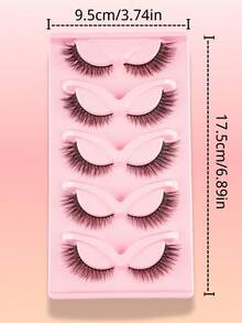5 Pairs Luxurious Fluffy Strip Lashes, 3D Faux Mink False Eyelashes, Thick & Wispy Cat Eye Lashes, Soft Lightweight Reusable False Lashes, Natural To Dramatic Eye Makeup Look, Suitable For Daily Wear, Wedding, Party, Christmas, Halloween, Valentine's Day And Thanksgiving, Fluffy Fake Eyelashes Strip Lashes, Lashes, Eyelashes, Fake Lashes - Criss Cross lashes - View 3