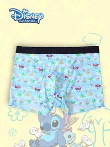 1pc Disney Cartoon Print Underwear-Soft-Comfortable, Letter Elastic Waistband, Casual Men's Underwear - Multicolor - View 1