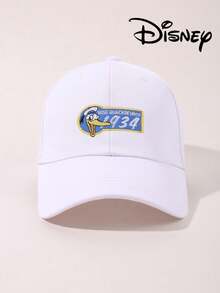 Disney Mũ lưỡi trai điều chỉnh được, thêu hình vịt Donald chính hãng, unisex, thích hợp cho hoạt động ngoài trời, chống nắng, mùa xuân, mùa thu, du lịch, đi biển, kiểu dáng hoạt hình dễ thương phong cách Y2K dành cho giới trẻ. - Nhiều màu - Xem 7