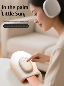 1个多功能电动手部按摩器，便携式可充电手腕按摩器，具备气压、加热、红外线理疗功能，无线设计，多种按摩模式，是办公室、家庭、父母放松的理想礼物 - 彩色 - 查看 4