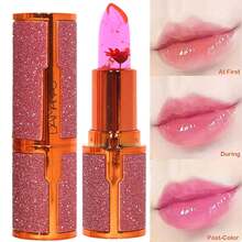1pc Moisturizing Long-Lasting Non-Sticking Cup Color Changing Lip Balm For Lip Care And Cracked Prevention - Honey - Xem 5