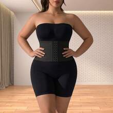 Zimi Collection 1XL-4XL Plus Size Seamless Shapewear Jumpsuit Black Adjustable Buckle Tummy Control Waist Trainer Full Body Shaper Slimming Bodysuit For Gym Daily Wear Under Dresses - Black - View 8