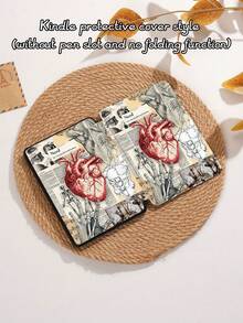 Ốp bảo vệ máy tính bảng họa tiết ghép hình trái tim và cơ thể người, tương thích với iPad 9.7/10.2/10.5/10.9/12.9/Pro 11 (thế hệ thứ 10), tương thích với Samsung Galaxy Tab S6 Lite phiên bản 10.4 inch, tương thích với Kindle Paperwhite thế hệ thứ 12 năm 2024, Kindle (thế hệ thứ 11) phiên bản 2022, Kobo Clara Color, được trang bị lớp bảo vệ chống rơi mềm mại, chức năng tự động bật/tắt màn hình/mở màn hình thông minh. - Nhiều màu - Xem 10