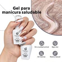 Pack de tres botellas de gel de esmalte de uñas de diferentes colores (15 ml cada una) con una fórmula de larga duración de calidad profesional, compatible con lámparas UV y LED. Proporciona un acabado brillante y firme, ideal para manicura avanzada en el entorno del hogar. Producto especialmente recomendado para adolescentes y adultos interesados en el cuidado de las uñas. También es una gran opción de regalo Cherimoya - Multicolor - Ver 3