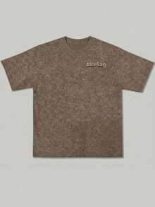 Men's Japanese Geisha Hannya Mask Graphic T-Shirt Summer Casual Fashion Streetwear Short Sleeve Tee Double Sided Print Dark Fantasy Samurai Art Harajuku Aesthetic Cotton Feel - Brown - View 3