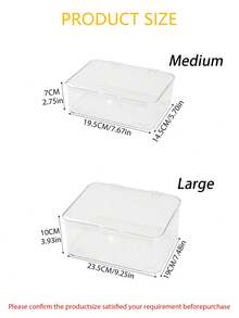 1pc Transparent Acrylic Desktop Storage Box With Lid, Dust-Proof Stationery Organizer Box, Office Desk Supplies Storage Box, Multi-Purpose Storage Box For Home And Office, Can Also Be Used To Store Cosmetics, Makeup Tools, Face Masks, Jewelry, Hair Accessories, Room Decor, Back To School Supplies, And Bathroom Items. - Transparent - View 2