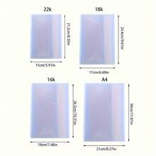 10个装透明超薄书套 - PVC材质,防刮防震,轻便透明,适用于学校、办公室、图书馆 - 可装教科书、笔记本、杂志、漫画 - 返校必备(10个装),书套,学习用品,简约设计,防刮保护套,办公用品 - 彩色 - 查看 7