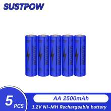 SUSTPOW Baterai Isi Ulang AA/AAA NI-MH NiMH untuk Mainan/Remote Control/Kamera/Alat Cukur, Daya Tahan Siklus Tinggi, Paket Kombinasi Multi-Bagian, Penting untuk Rumah dan Kantor - A A - View 9