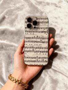 音乐符号彩绘透明极简时尚创意防震手机壳，兼容 17/17 Pro/17 Pro Max、16/11/16 Pro/16 Plus/16 Pro Max/16e、15 Pro Max、13/14/12/XS/XR/7G/8P、Galaxy S25/S25 Plus/S25 Ultra、A15/A32/A23/A55/A52/A12/A32 - 彩色 - 查看 4
