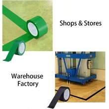 YITAPE 1pc PVC Caution Tape - Black & Yellow Striped Safety Tape - Waterproof, Corrosion Resistant, No Residue, Durable, Suitable For Indoor And Outdoor Use - Yellow - View 9