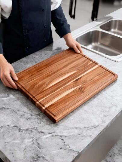 多功能木质砧板，厨房和露营两用切菜板，肉案板，台面切菜板，熟食板，厨房切菜板，厨房配件，厨房用品，家居用品，适用于切割肉类、奶酪、蔬菜和面包，母亲节、感恩节的理想礼物 - 耐用的家用和户外食品准备工具