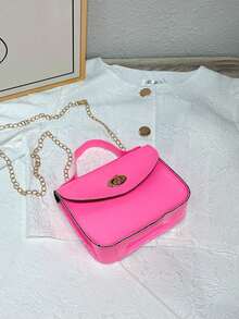 1pc Girl's Patent Leather Crossbody Bag & Coin Purse, Fluorescent Leather Surface, Fashionable Yet Playful, Great Gift - Multicolor - View 4