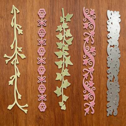 1PC Plant Flower Vine Metal Cutting Dies, New Arrival Die Cuts, Embossing Stencils For DIY Crafting Scrapbooking Supplies, Template Mould, Photo Album Decorative Paper Die Cuts For Card Making, DIY Craft Decoration