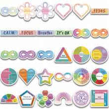 60pcs Calming Sensory Graffiti Stickers, Suitable For Decorating Envelopes, Mobile Phones, Helmets, Gift Boxes, Waterproof Stickers - Multicolor - View 5