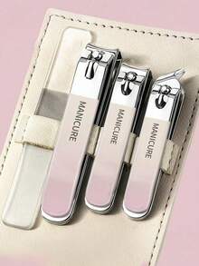 Manicure Set, Stainless Steel Nail Clippers, Beauty Tool Portable Set, Professional Grooming Kit, Unisex Travel Manicure Set