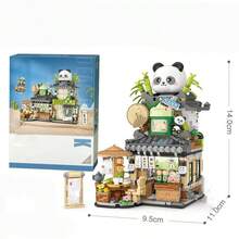 1000 PCS Creative Panda Shop Tea Street Building Blocks Toy Set, Micro Bricks Great Idea Decor- For The Home Or Office, 3D Puzzle Toys As Gift, Home Decor Ideas Christmas/Halloween/ Thanksgiving/New Years Gift - 彩色 - 查看 9