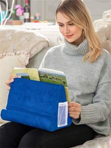 Tablet Reading Pillow, Foldable Multi-Angle Soft Pillow, Tablet Stand, Reading Pillow Suitable For Desk Reading, Tablet Holder, Hands-Free, Neck And Eye Protection, Multi-Angle Adjustable, Soft And Non-Damaging To Device, Anti-Slip And Stable, Essential For Reading In Bed, Comfortable For Long Use, Foldable And Portable, Ergonomic Design, Foldable Storage, Anti-Slip Groove (Stable For Phone/Tablet), Neck Support, Universal For Phone/Tablet, Horizontal Or Vertical Placement, Protects Device Edges - Multicolor - View 9