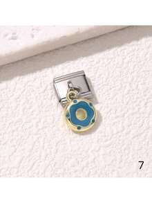 1/5/10 Pcs Cute Cartoon Design Ladybug, Donut, Swan, High Heel, Star, Ice Cream Pendant Series, Italian Modular Bracelet Charms - DIY Jewelry Making Accessories - Multicolor - View 13