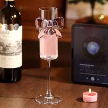 2PCS Butterfly Shaped Champagne Cup Set Glass Butterfly Tall Cup Party Date Champagne Cup Home Crystal Cup Pair - Multicolor - View 3