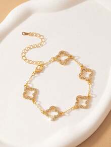 1pc Stylish Gold Butterfly Bracelet, Unique Premium Design With Delicate Pendant - Multicolor - View 6