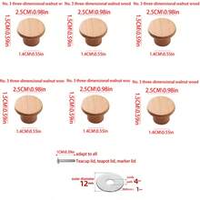 6 szt. akcesoriów do uchwytów do pokrywek dzbanków do herbaty, pasujących do filiżanek, szklanych dzbanków do herbaty, pokrywek ze stali nierdzewnej, uchwytów do dzbanków do mleka, styl japoński, materiał: orzech biały i czarny, w zestawie darmowe śruby - Wielokolorowe - Zobacz 10