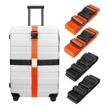 Correa de equipaje de viaje con cerradura de contraseña ajustable, cinturón de embalaje, cerradura de para equipaje, correa antirrobo para equipaje - Multicolor - Ver 10