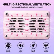 2026 New Nail Dust Collector, Dual-Fan Professional Nail Vacuum With Filter Paper (10 Sheets), Suitable For Acrylic Nail Polishing And Manicure Care In Nail Salons And Home Use. Nail Supplies, Valentine's Day Gift. - Pink - View 6