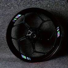 Pegatinas reflectantes para neumáticos de bicicleta - Reflectores de bicicleta para conducir de noche - Multicolor - Ver 3