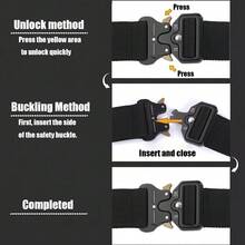 Unisex Outdoor Tactical Belt, Quick Release Buckle Design For Convenient And Fast Fastening, Comfortable And Durable Material With Strong Breathability, Adjustable Plus Size, Suitable For Spring, Summer, Autumn And Winter, Can Be Paired With Jeans, Pants, Skirts, Dresses, Ideal For Commuting, Office, Sports - Perfect Gift For Valentine's Day, Birthday, Anniversary - Multicolor - View 2