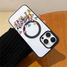 Disney.‌ What Mickey Mouse Patterned Phone Case Featuring Cheerful Characters With Balloons. Compatible With IPhone 17, 16, 15, 14, 13, 12, And 11 Pro Models, Featuring Shockproof Protection. A Perfect Gift Idea For Family, Friends, Birthdays, Or Any Festive Occasion. - Black - View 3
