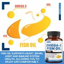 Taoters OMEGA-3 Fish Oil Supplement, 1280mg Per Serving, Supports Brain, Heart, And Immune System Health, 90 Capsules. - 1瓶 - 查看 6